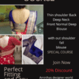 Deep neck blouse with Thin shoulder