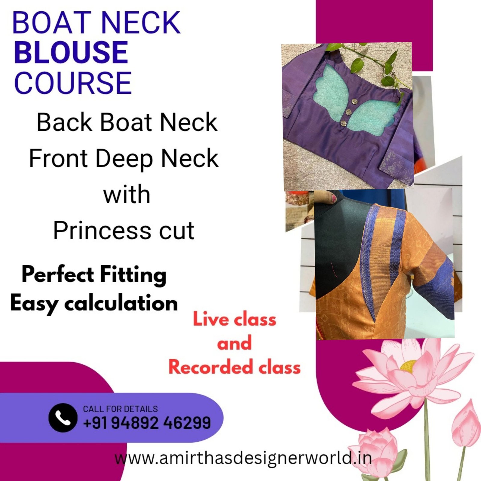 Boat neck blouse – Back boat neck front medium deep neck blouse